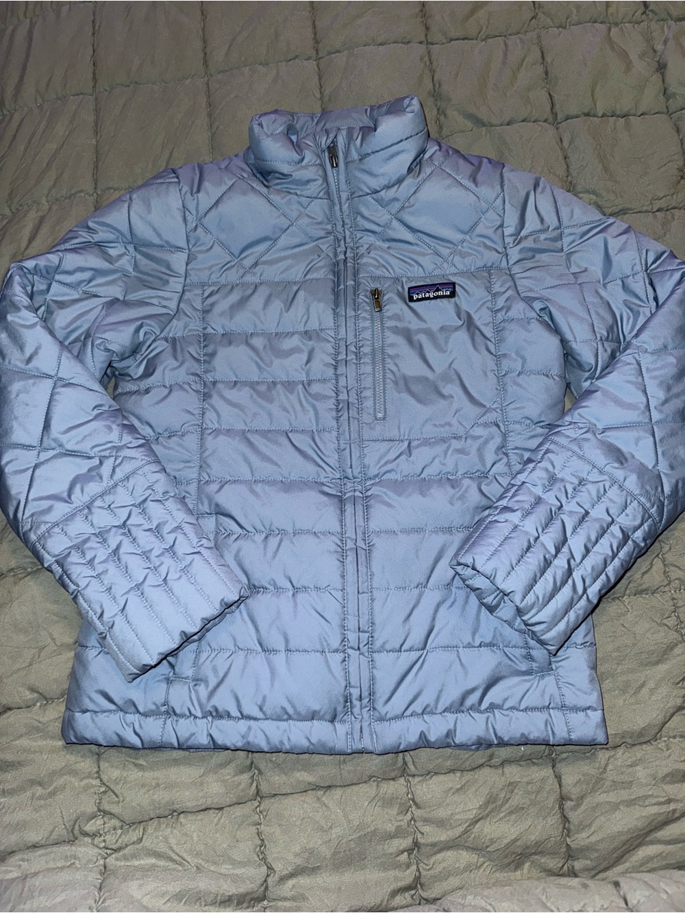 Patagonia Kids Light Blue Quilted Puffer Jacket